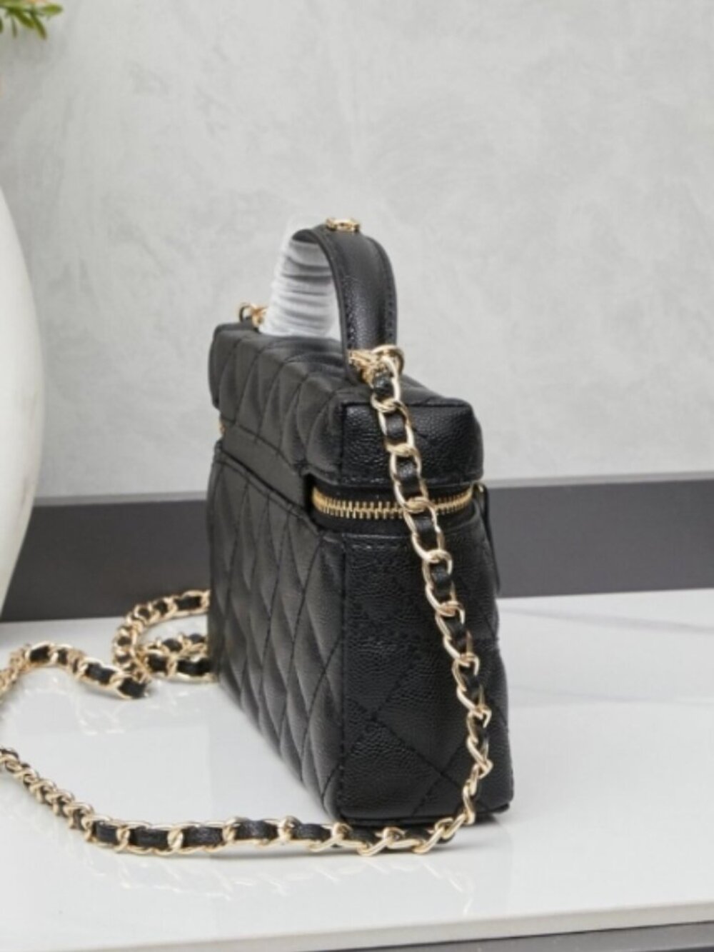 Chanel Caviar Quilted Vanity Case